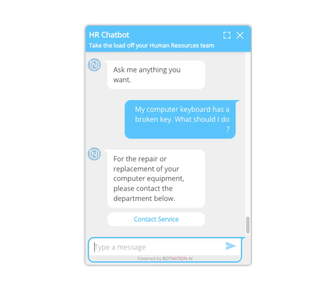 Human resources chatbot