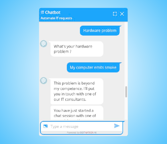 IT chatbot livechat