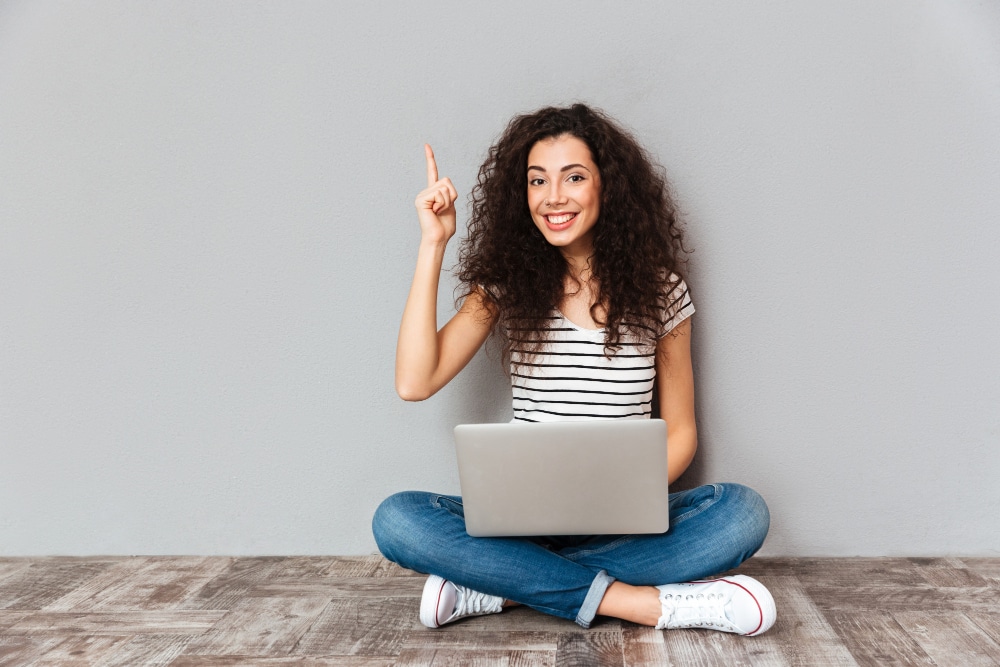 Woman on her computer