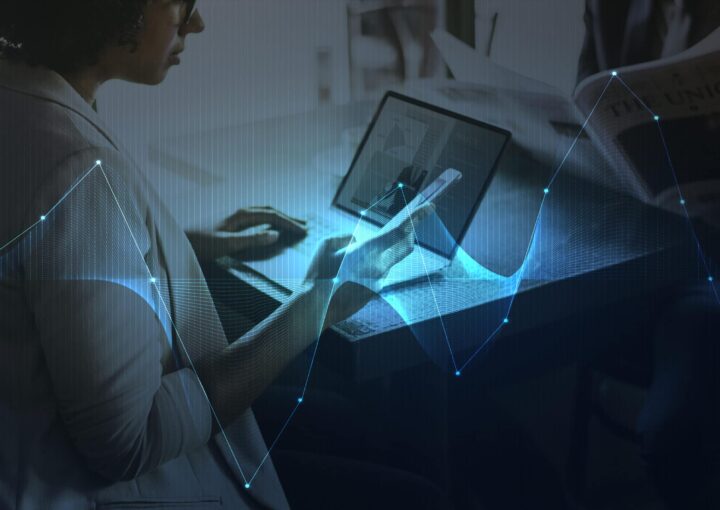 woman working on her laptop