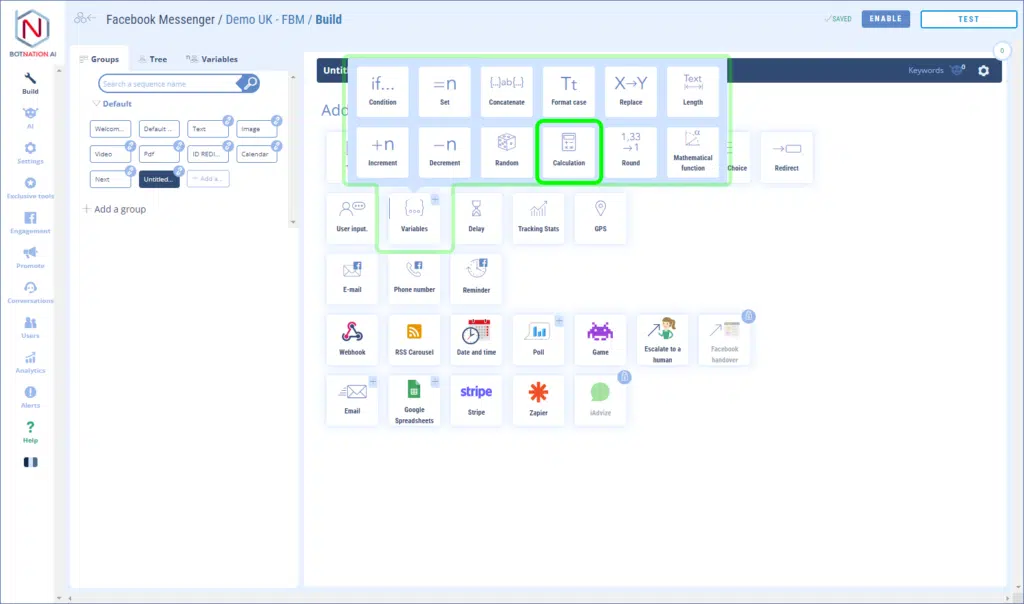 Calculation feature - Icon