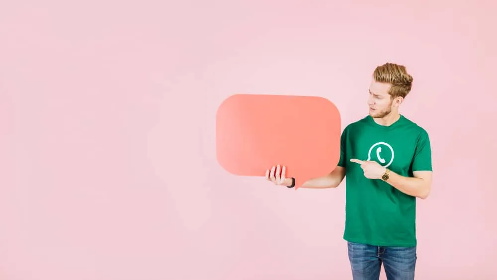 Man with WhatsApp logo t-shirt
