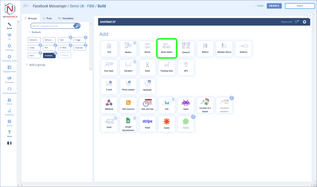 Quick Replies - Icon
