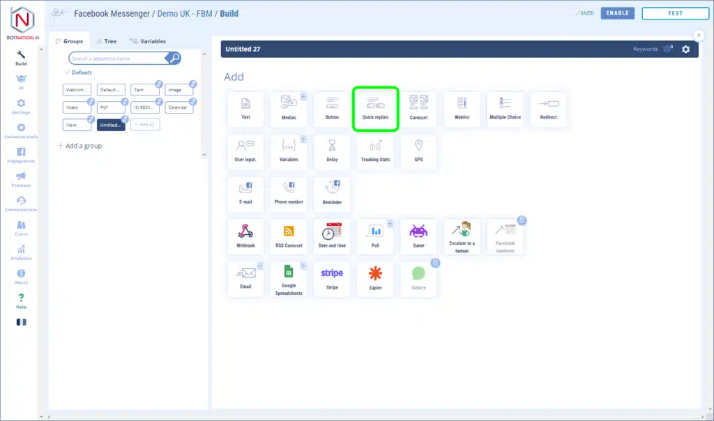 Quick Replies - Icon