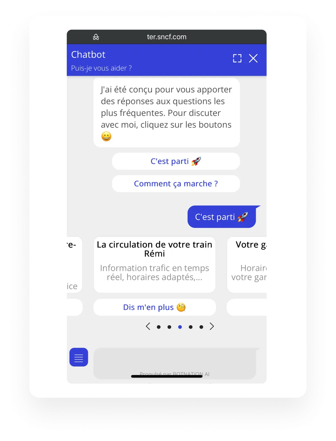 SNCF Voyageurs TER CENTRE VAL DE LOIRE solution