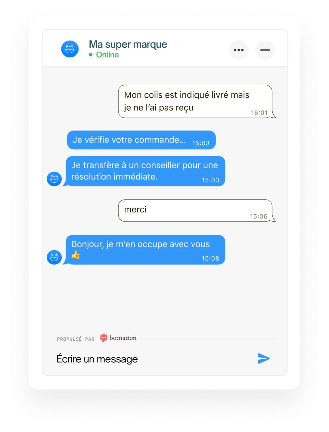 botnation-produits-support-client-hybride IA humain