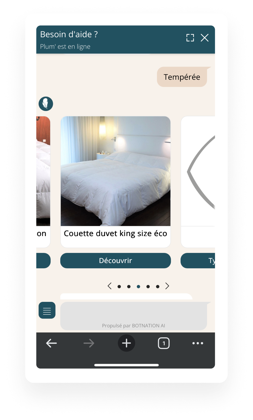 manufacture-castex-couette-chatbot-ecommerce-vente