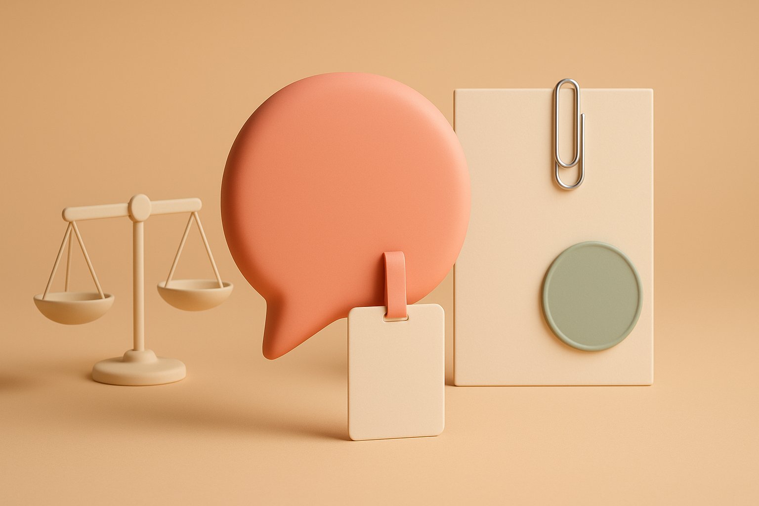 Speech bubble carrying an identification tag, illustrating the duty to tell users they are talking to an AI