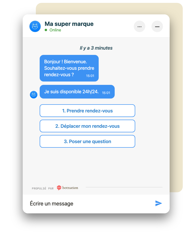 Chatbot prise de RDV