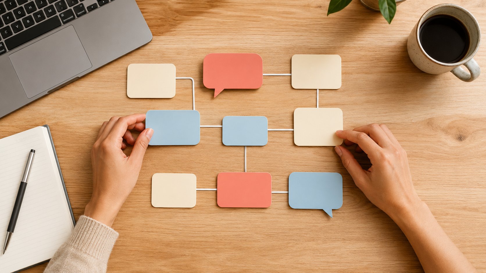 Création d’un scénario de chatbot no-code avec des blocs de conversation
