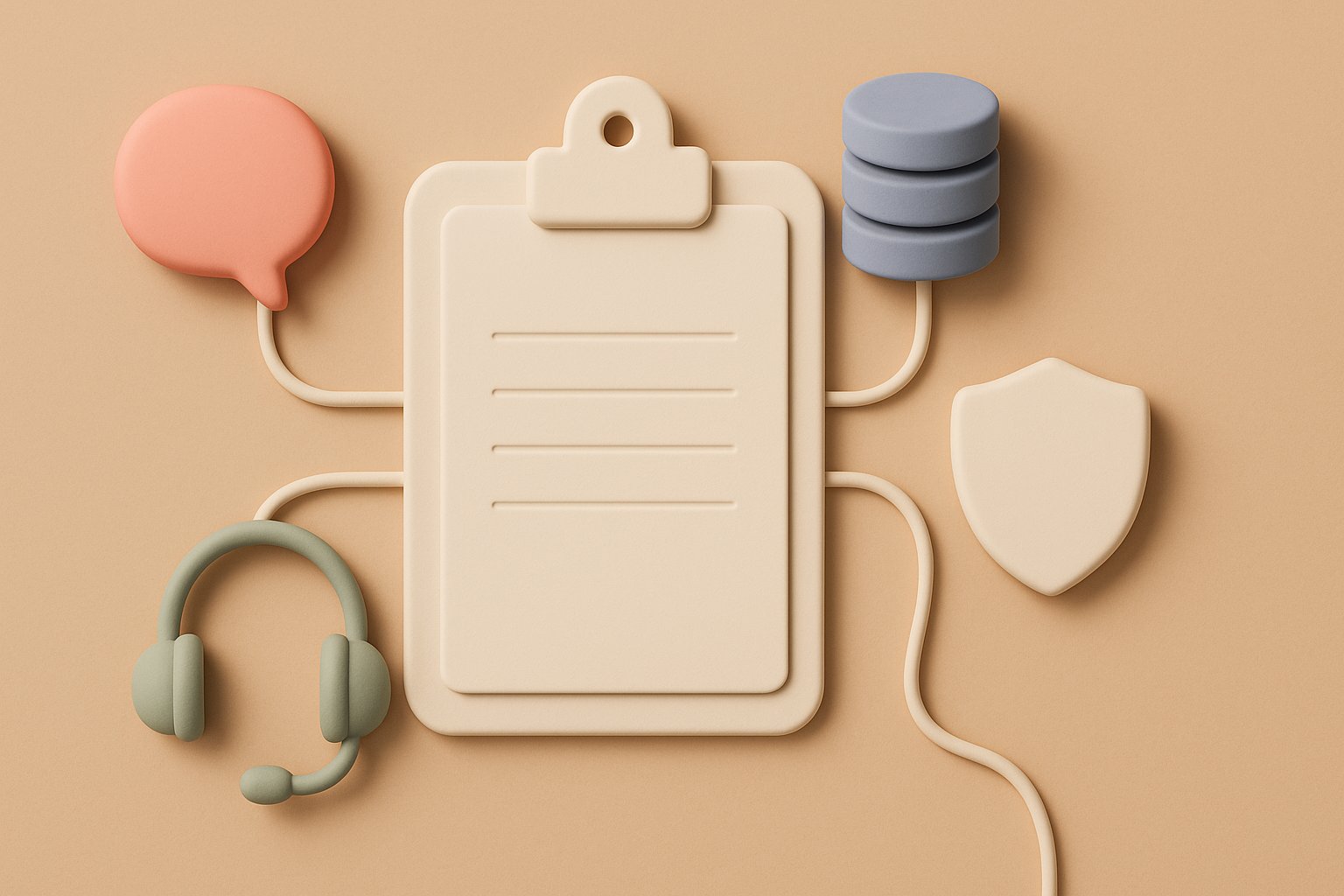 A chatbot specification connected to its four structuring decisions