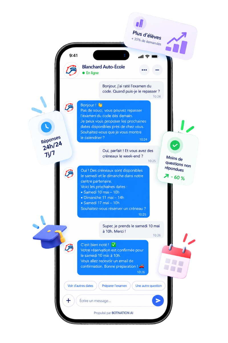 chatbot-auto-ecole-parcours-utilisateur-statistiques