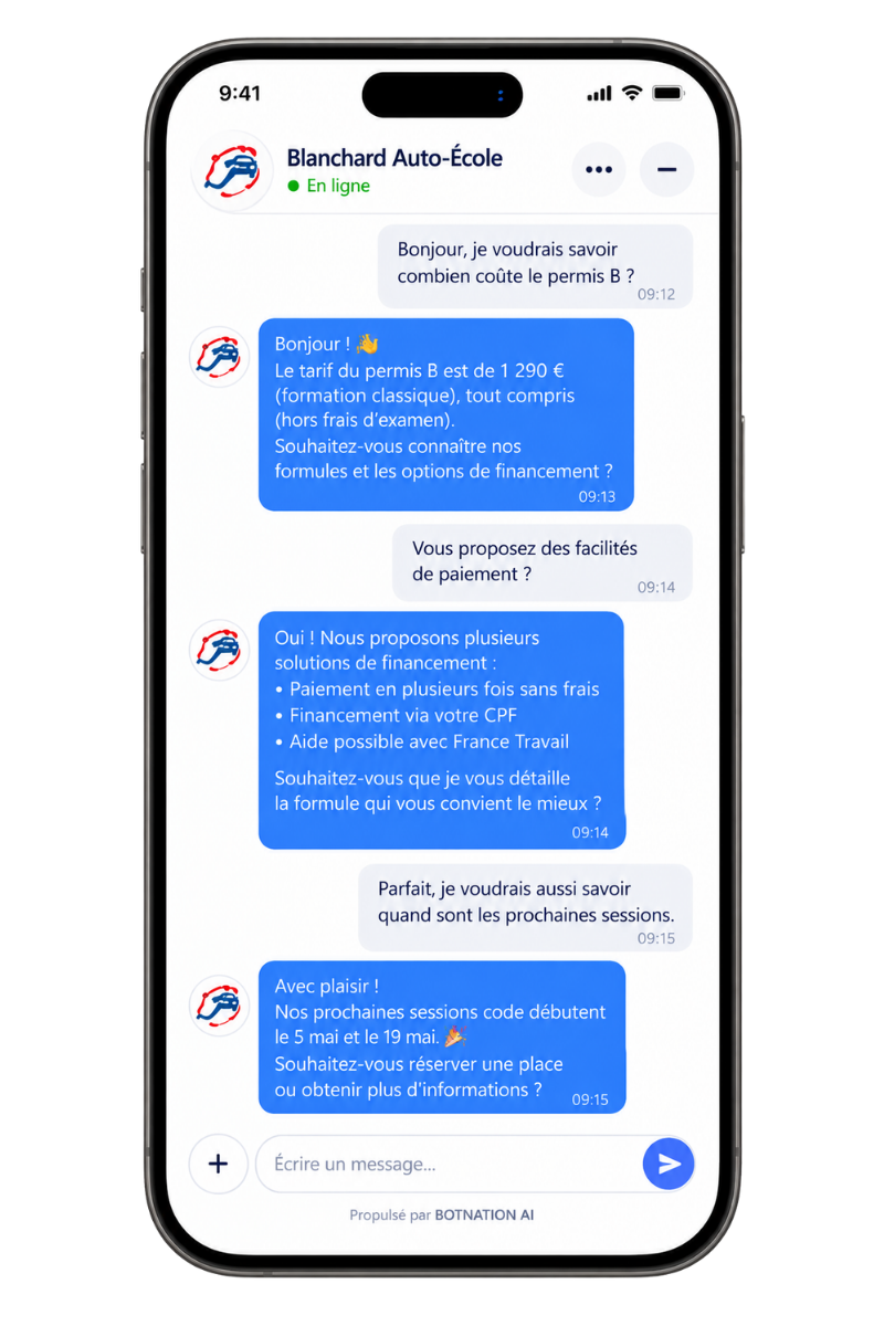 creation-chatbot-auto-ecole